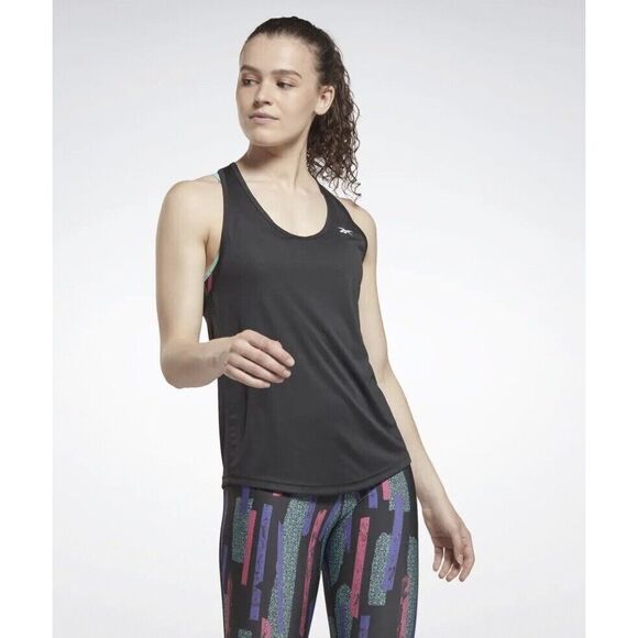 Reebok Women's Workout Ready Speedwick‎ Mesh Racerback Tank Top M - Picture 1 of 13